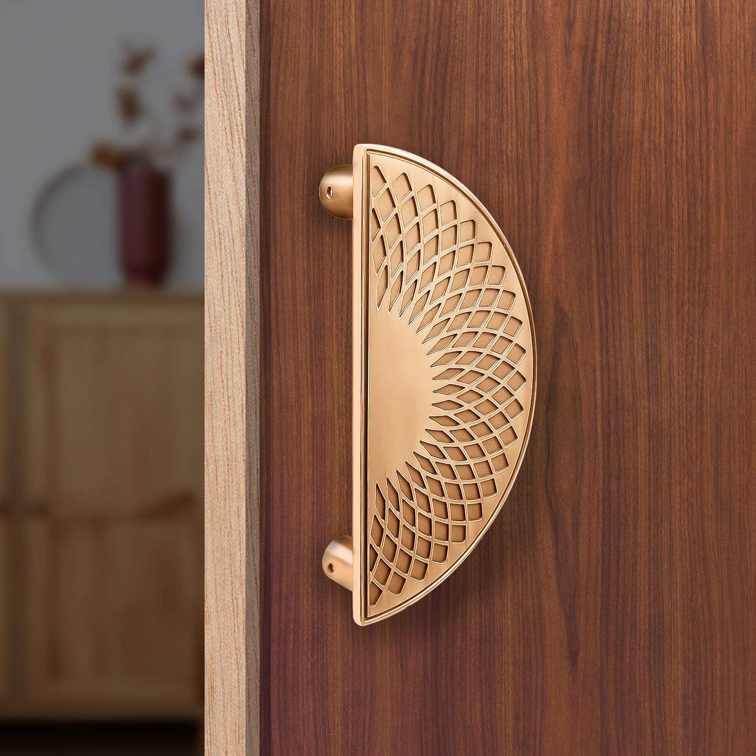 Antique Brass Door Handle – Durable Zinc Alloy Pull -11