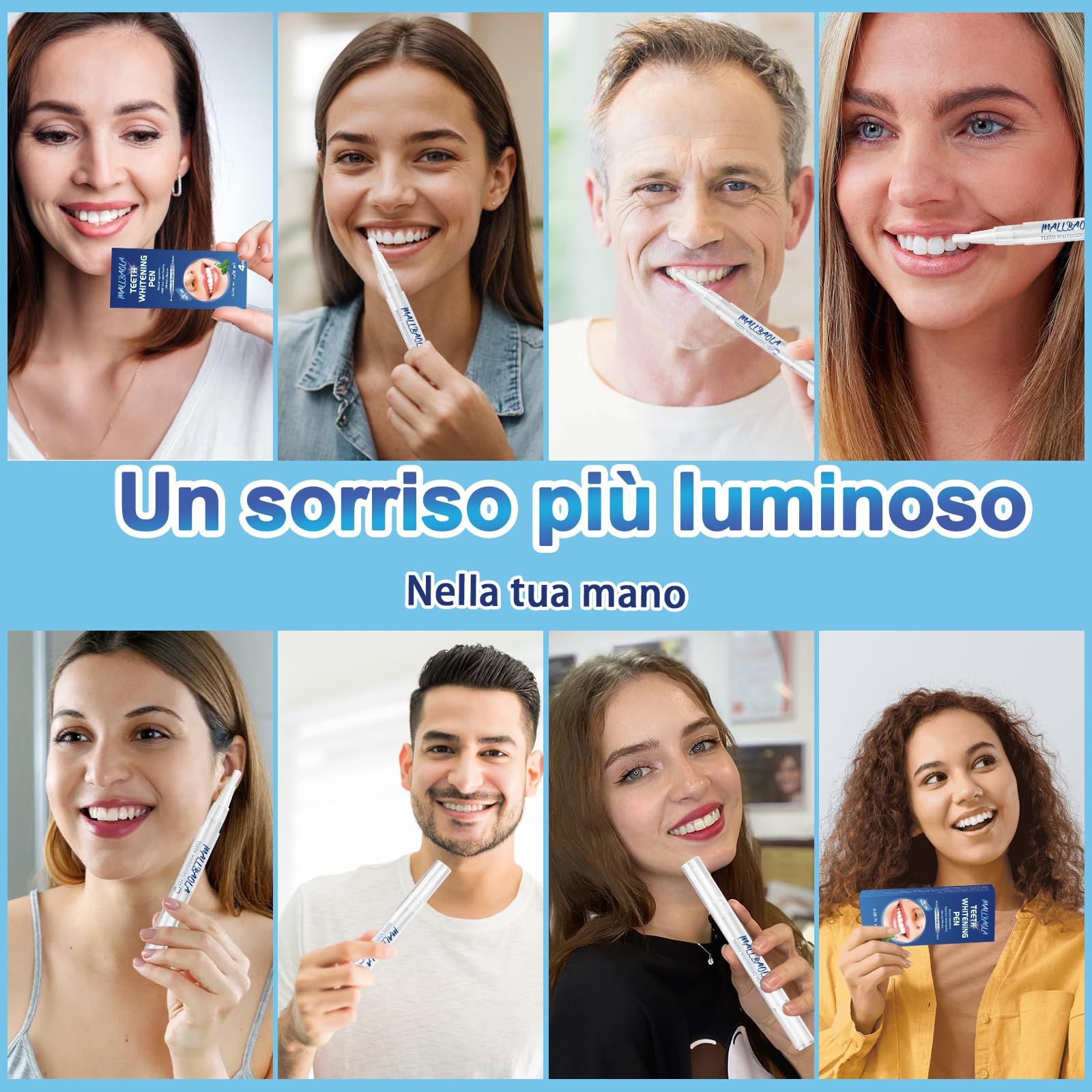Penna sbiancante per denti (4 penne), gel sbiancante dentale professionale, set di penne sbiancanti per denti bianchi e brillanti, sbiancanti denti istantanei che eliminano le macchie