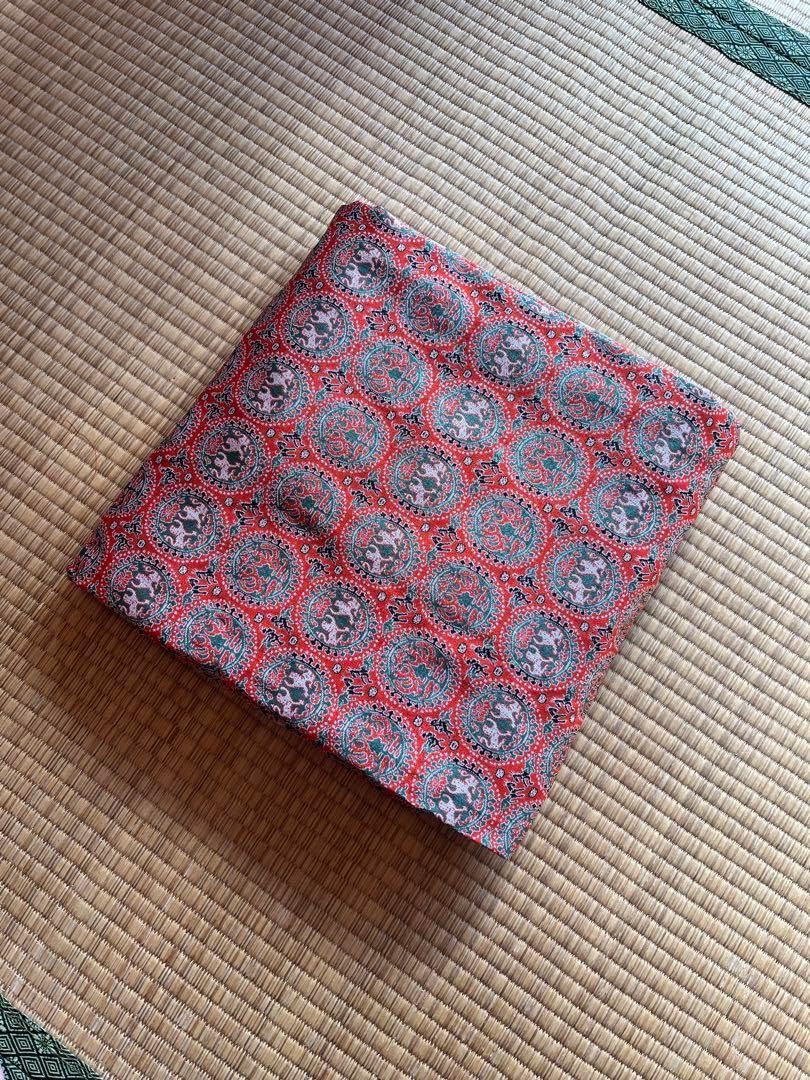 13絃用 琴袋(丸袋)赤系 柄物 厚手 H