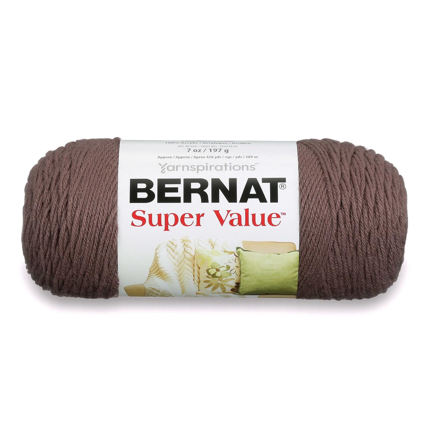 Bernat Super Value Solid Yarn - Raspberry