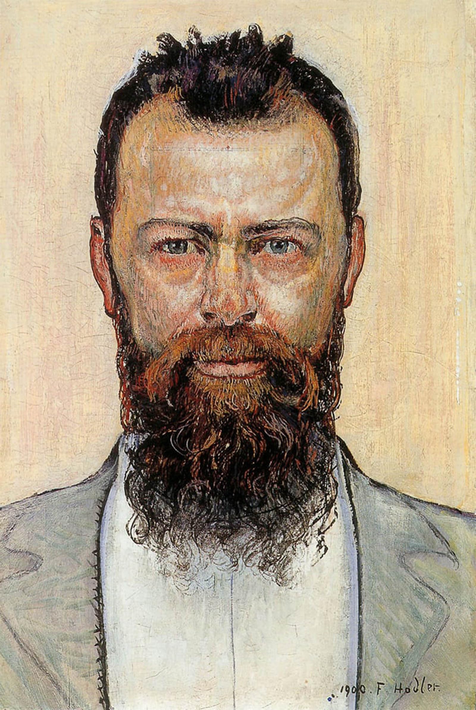 POSTERIIk Famous Modern Artwork Art Mural Self Portrait by Ferdinand Hodler Oil Paintings Pictures for Home Decor 60x90cm