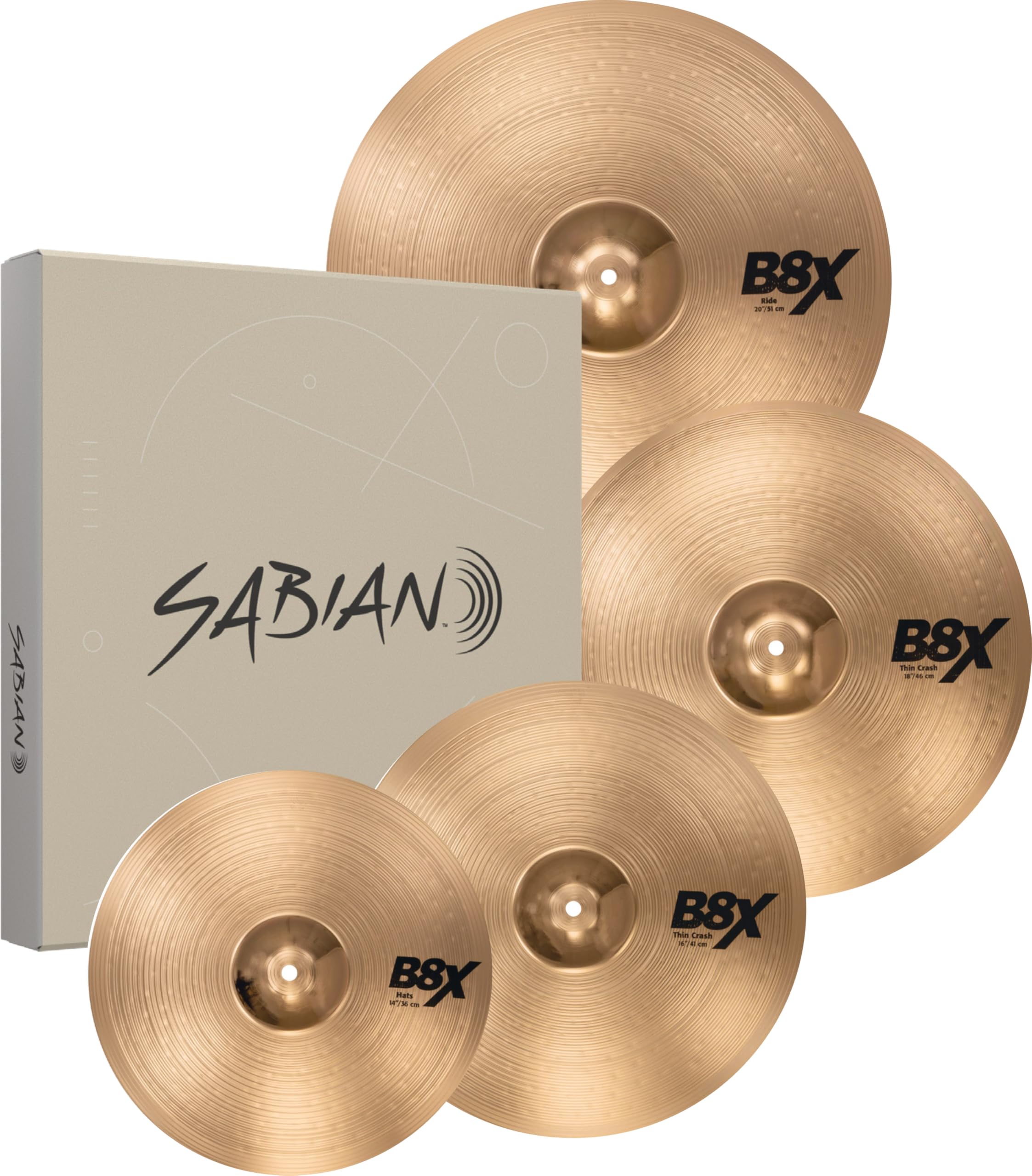 SAOSIN 白盤 黒盤 セット Sabian HHX Complex Praise and Worship Cymbal Set (15005XCN-PW