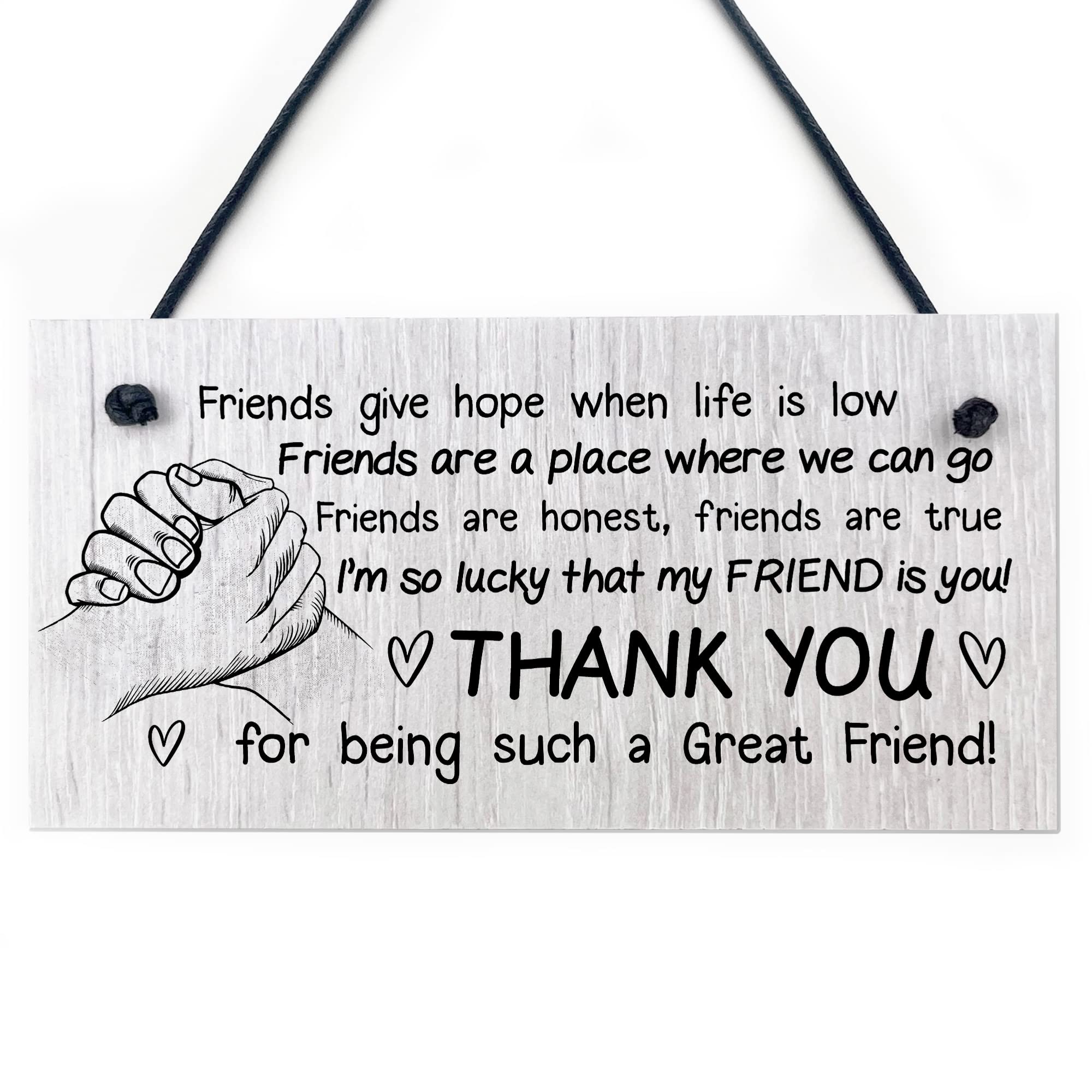 Red Ocean Best Friend Sign Friendship Gift Wooden Sign Friendship Sign For Best Friend Birthday Christmas Thank You Gift