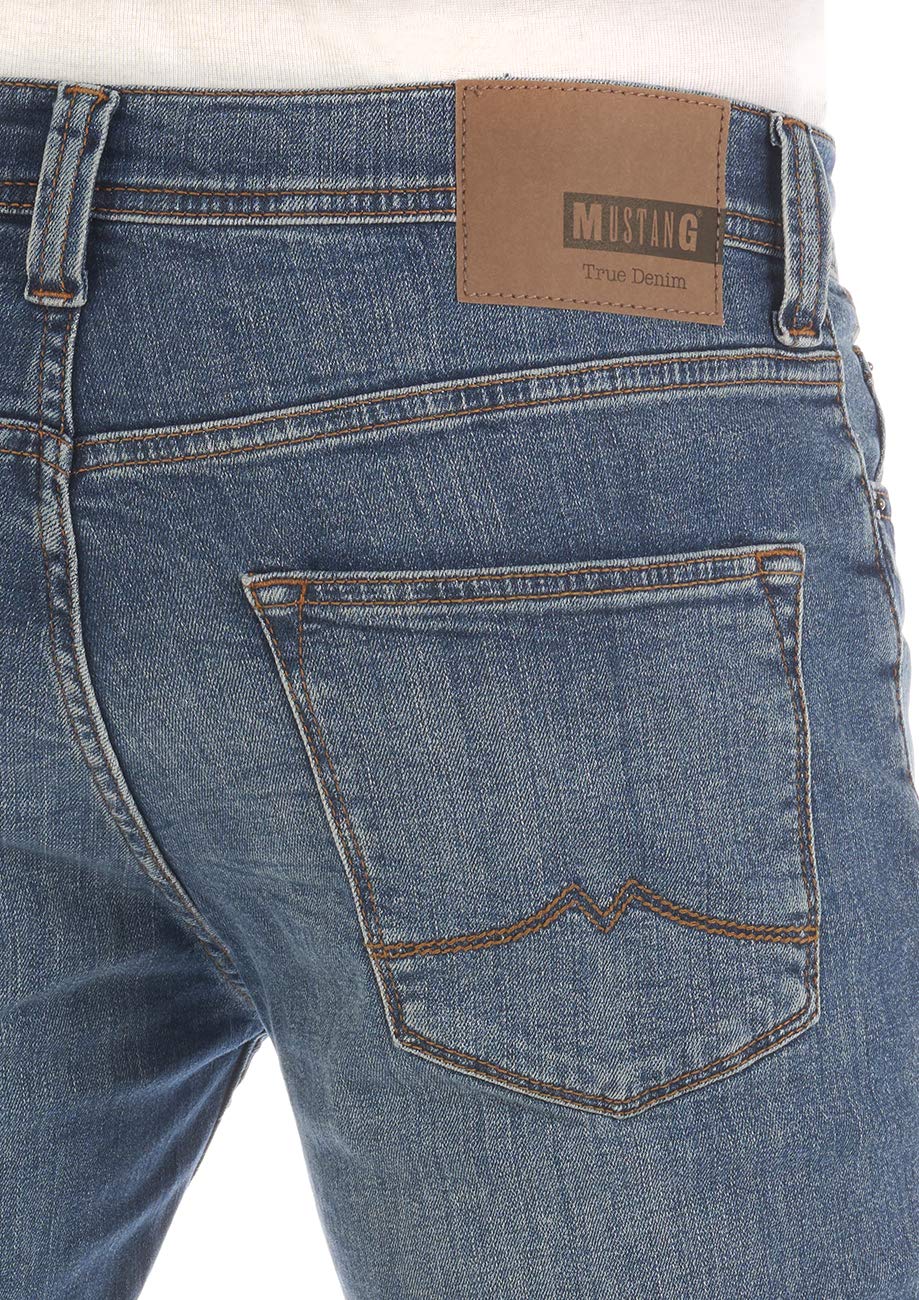 MUSTANG Męskie dżinsy Vegas Slim Fit spodnie dżinsowe spodnie Denim Stretch bawełna czarny szary niebieski w30 - w40