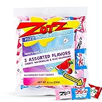 Vista 14 de Zotz Caramelos a granel gaseosos (surtidos, 425 unidades) – Caramelo duro envuelto individualmente, surtido de 7 sabores de frutas, cereza, sandía
