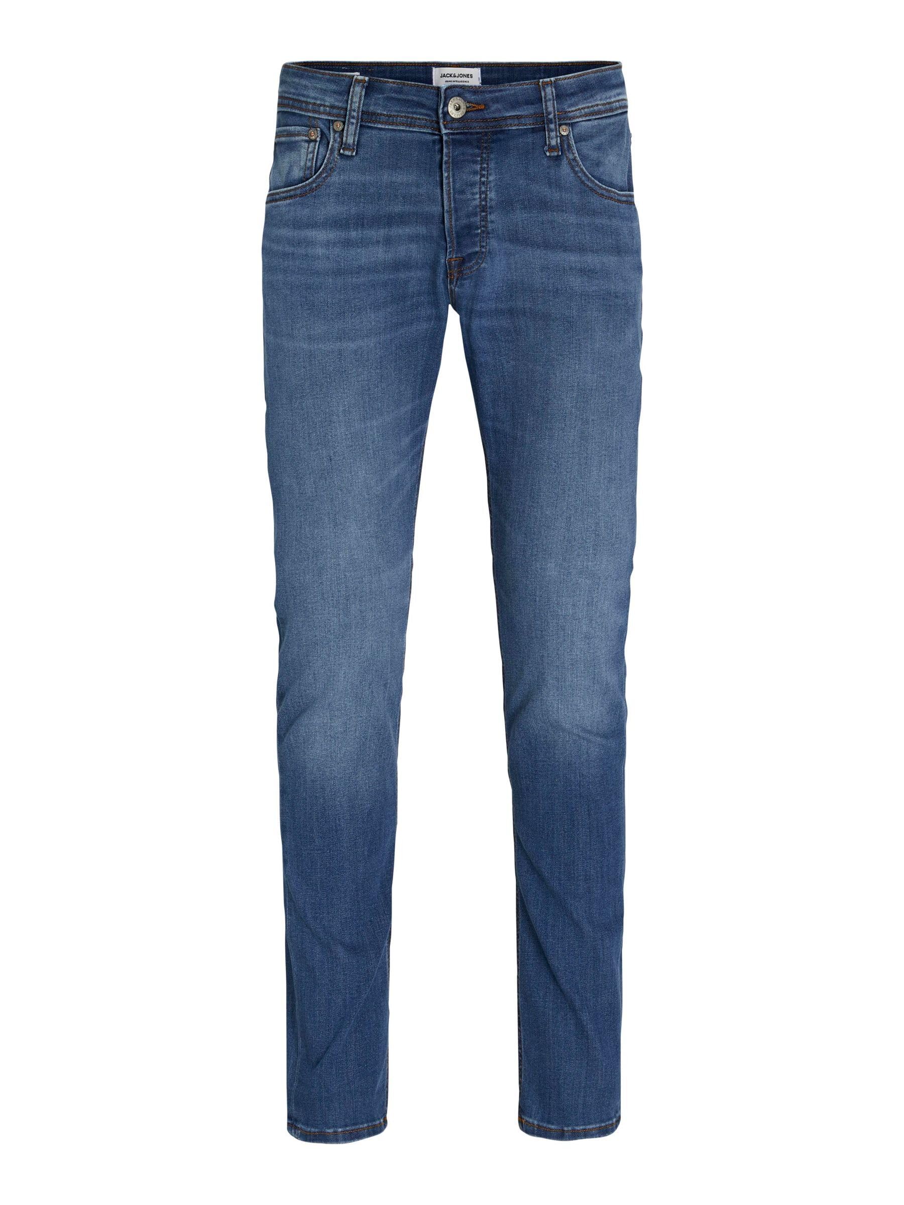 Jack & Jones Jjiglenn Uomo Jeans Azzurro W36L34 70% Cotone, 28% Poliestere, 2% Elasthane Slim Fit-image