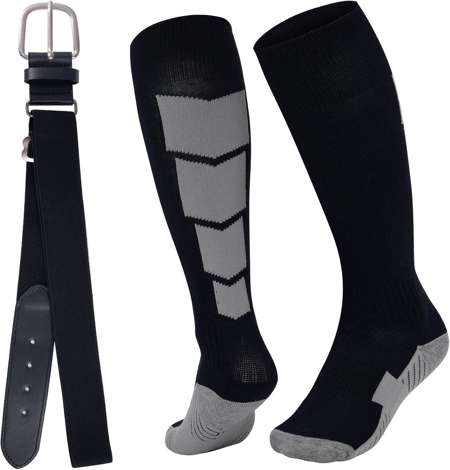 Dxhycc Youth Baseball Socks and Belt Combo Set Adjustable Softball Baseball Socks and Belt for Boys Girls - Image 4