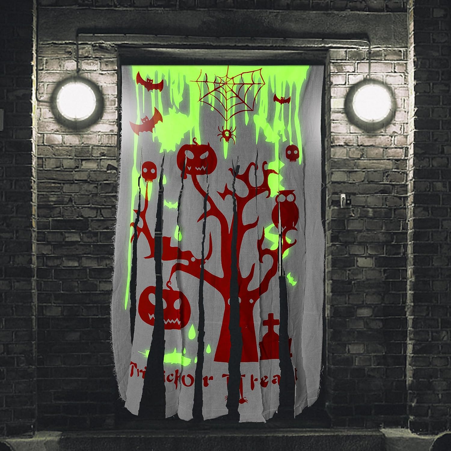 LFUTARI 65" x 39" Halloween Door Curtain Decoration