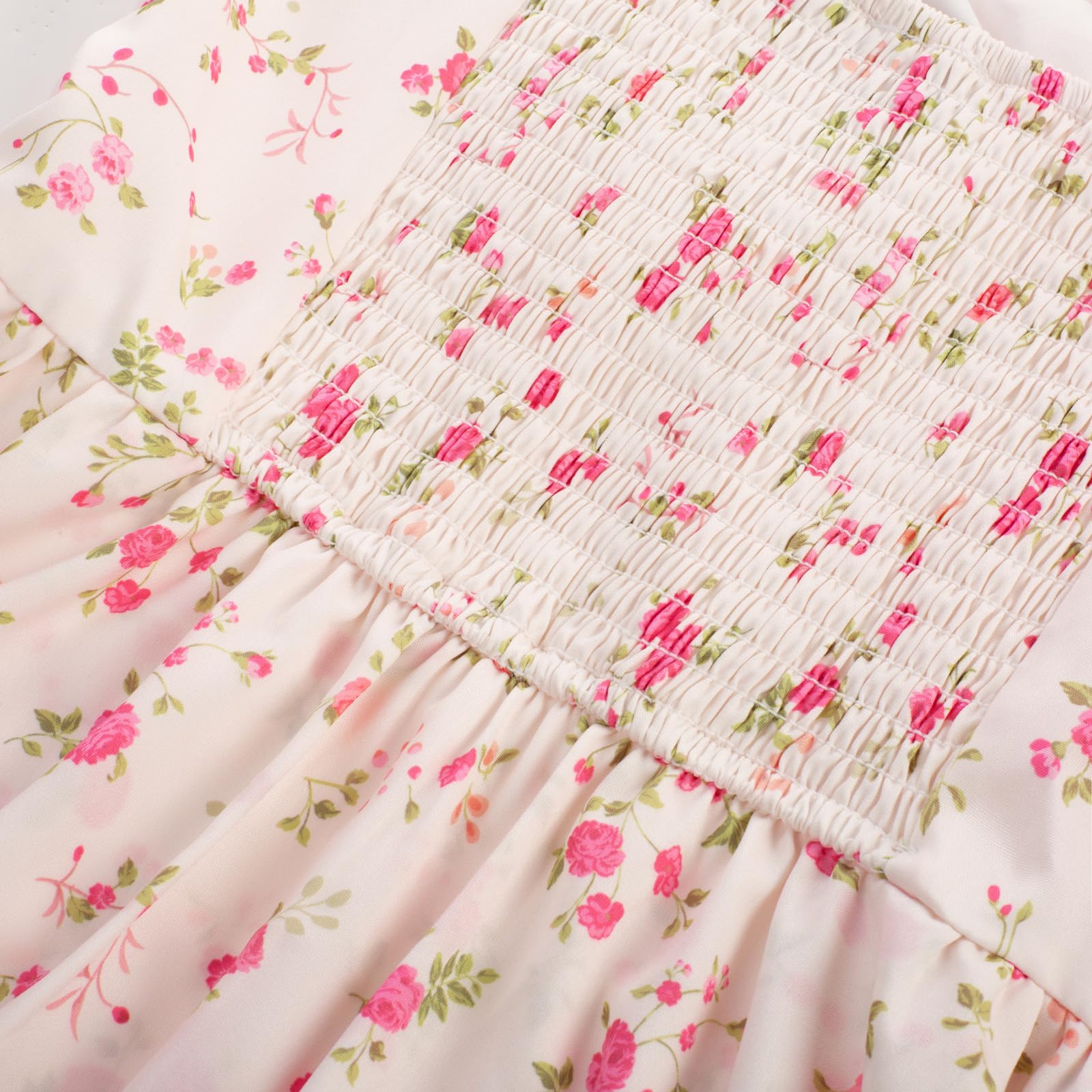 Scarlet Darkness Floral Mini Corset Dress for Women Teen 2026 Summer Spring Flowy A-Line Sundress with Pockets: Large Beige Red Floral