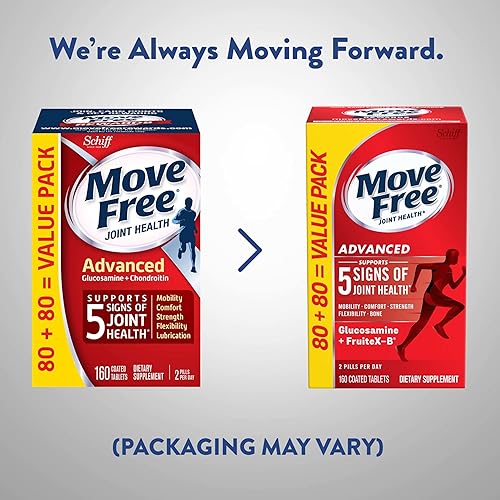 Miniatura 6 de Move Free Suplemento avanzado de glucosamina condroitina  fructoborato de calcio para apoyar las articulaciones apoya la movilidad la comodidad la