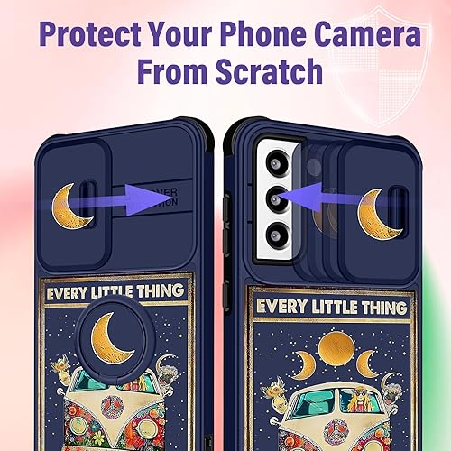 Miniatura 4 de Funda 2 en 1 para Samsung Galaxy S22 Plus para mujeres, linda funda para niñas, adolescentes, animales, diseño de autobús kawaii con funda para