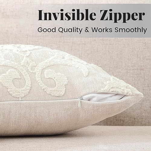 Miniatura 3 de HPUK Juego de 2 fundas de almohada de cachemira, decorativas, cuadradas, juego de 2 fundas de almohada para sofá, sala de estar, dormitorio,