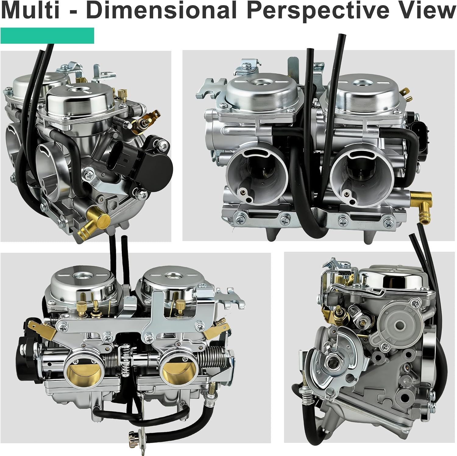 XVS650 Carburetor with Fuel Petcock Valve & Intake Manifold Compatible with Yamaha V Star 650 XVS650 Motorcycle 1998-2016, Replace OEM 4HD-14501-02-00 5VN-14501-00
