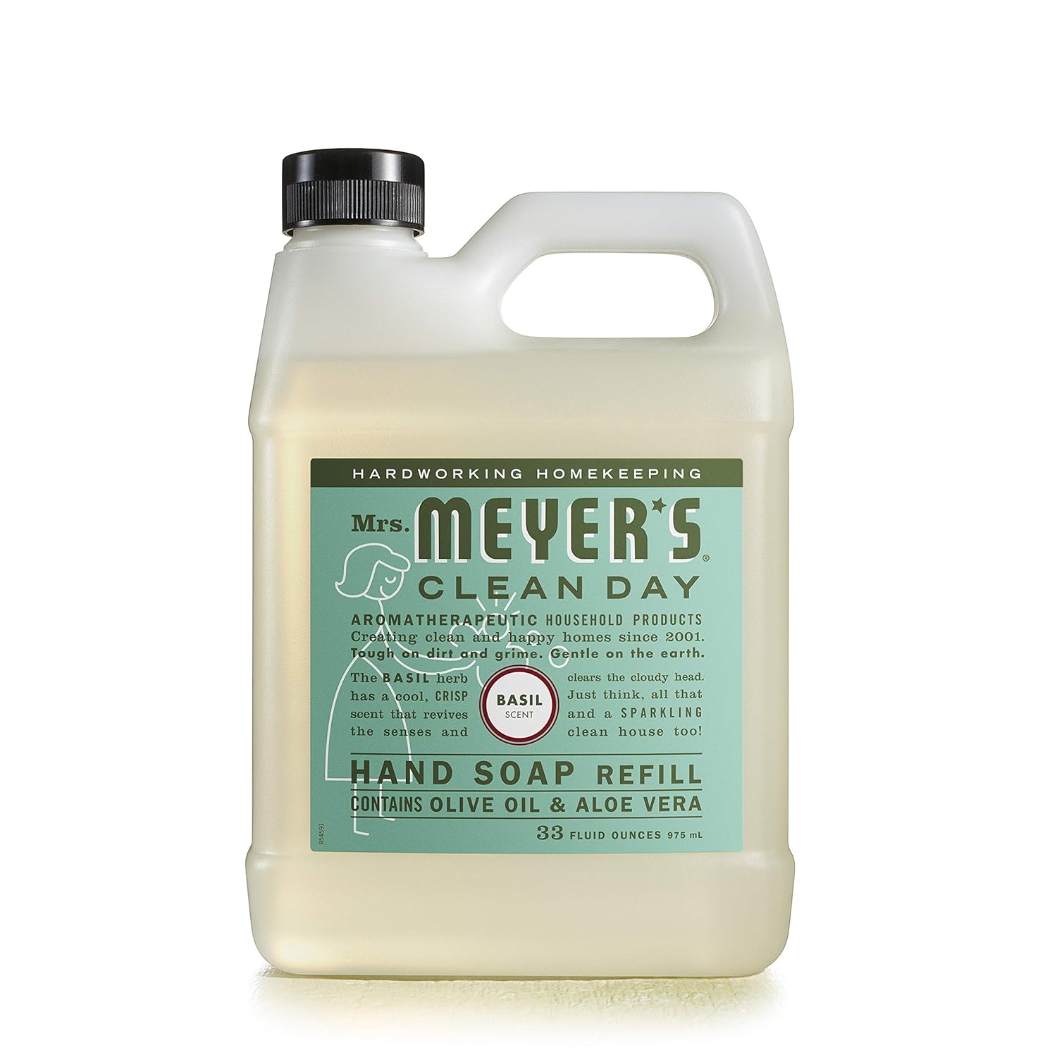 Mrs. MEYER'S CLEAN DAY Hand Soap Refill Scent Variety Pack 2 CT (Basil + Lemon Verbena)