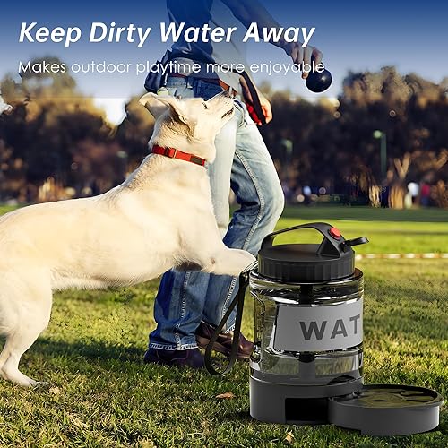 Miniatura 6 de 77oz Portable Dog Water Bottle, Camping Essentials, Large Travel Bottle with Pull-Out Drinking Bowl, Portable Beach Accessories, Car Water Container