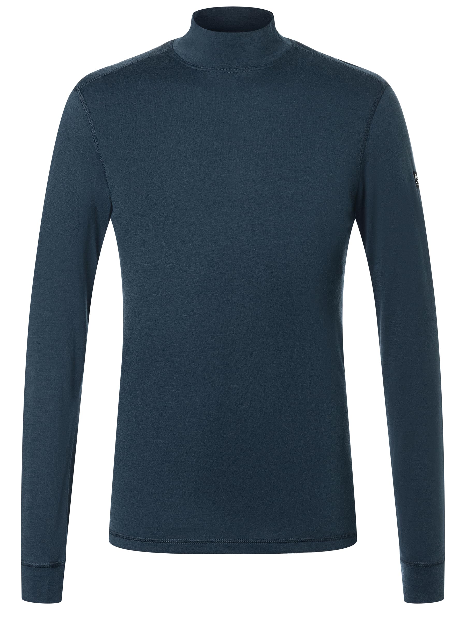 super.natural M Tundra175 Tartaruga Maglia a Maniche Lunghe, Blu, XL Uomo