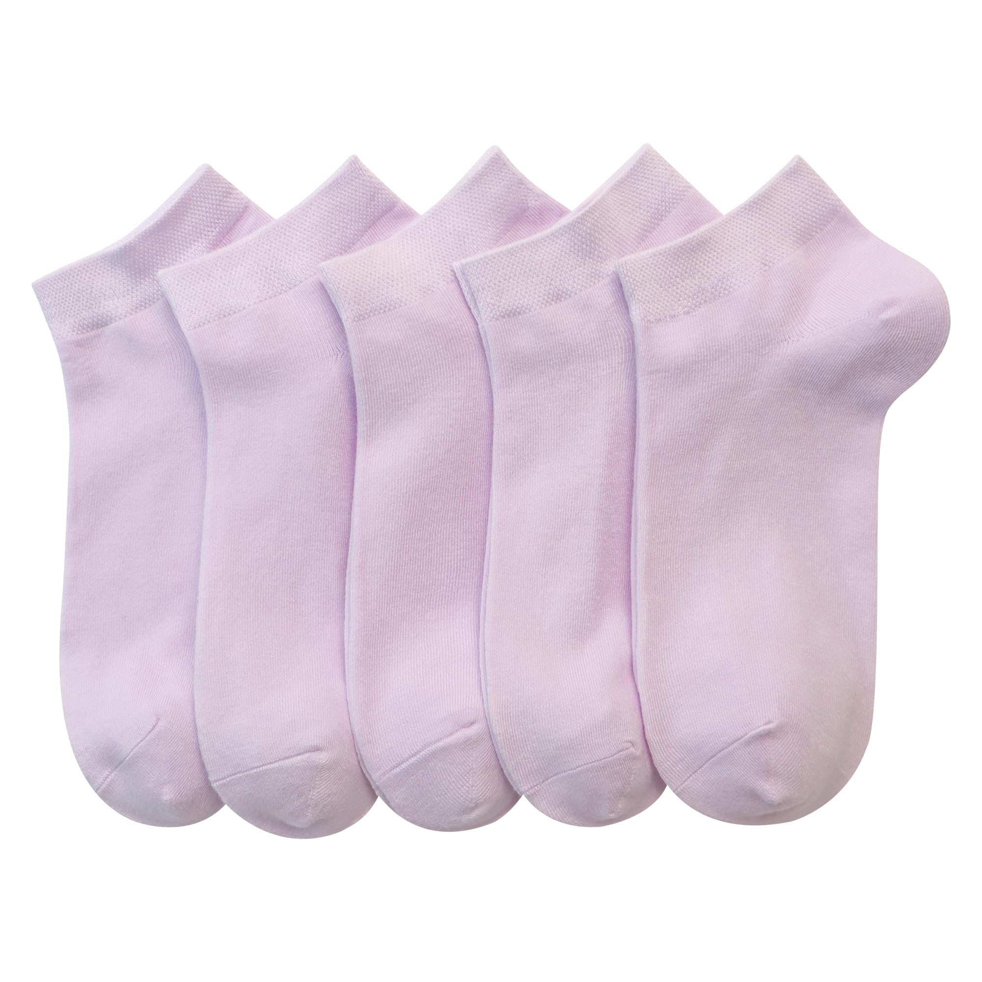 SERISIMPLE Women Viscose Bamboo Ankle Socks Low Cut Thin Sock Lightweight Pastal Color Soft Sock 5 Pairs
