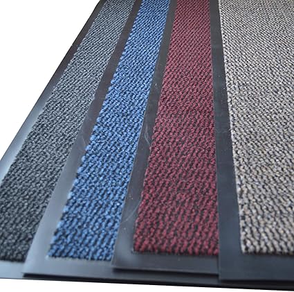 trendmakers medium beige black non slip door mat rubber backed pvc edged kitchen mat 60 x 80 cm bedding linens home kitchen cate org