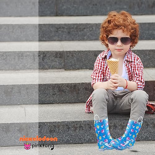 Miniatura 4 de Nickelodeon Baby Shark - Botas de lluvia impermeables de PVC con asas fáciles de poner