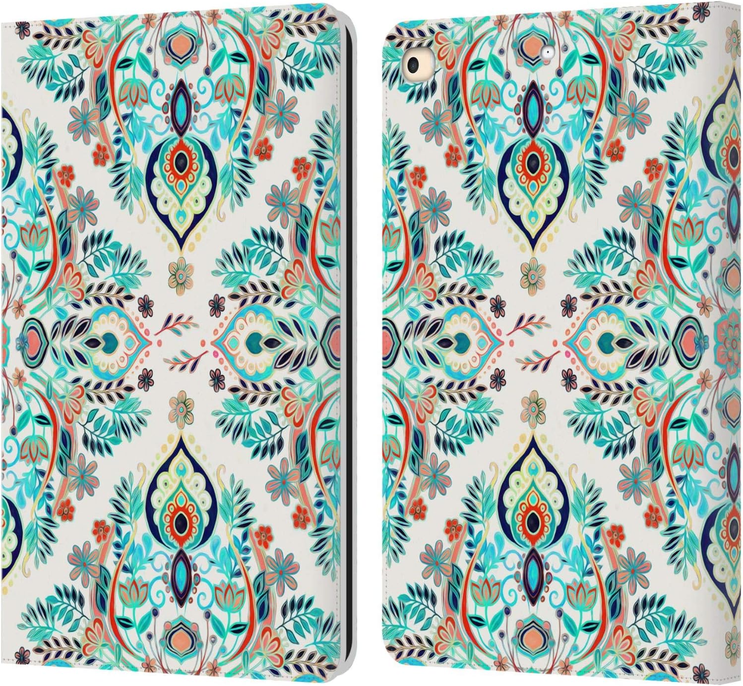 Head Case Designs Officially Licensed Micklyn Le Feuvre Modern Folk in Jewel Mandala Leather Wallet Case Compatible with Apple iPad 9.7 2017 / iPad 9.7 2018