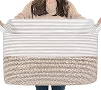 Vista 11 de Goodpick Contenedores de almacenamiento en forma de cubo – Cestas de estante para toallas, libros y ropa, contenedores de almacenamiento de armario