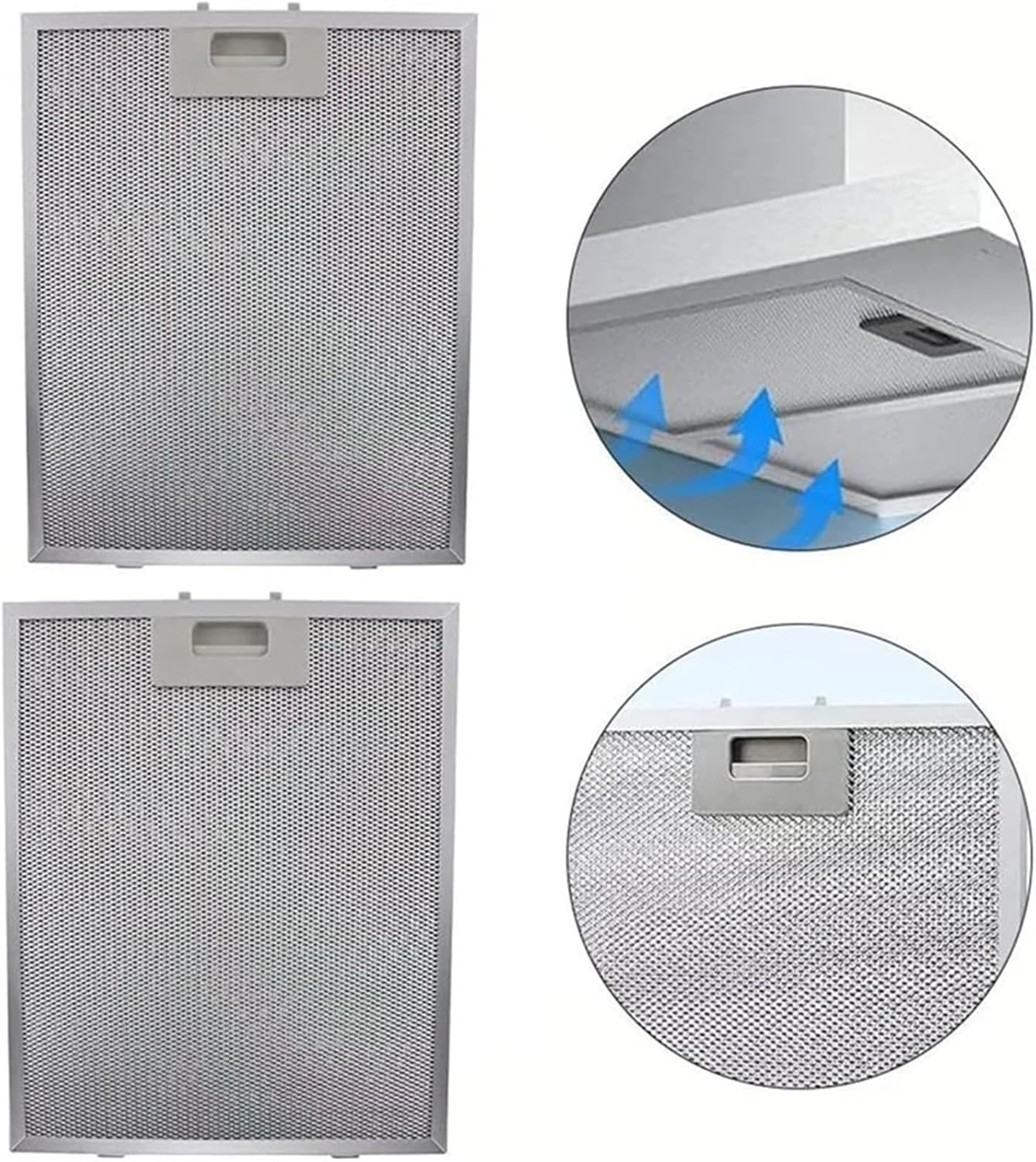 For Kitchen Extractor Replacement Cooker Hood Aluminium Range Hood Grease Filter-Metal Mesh Ventilation Aspirator