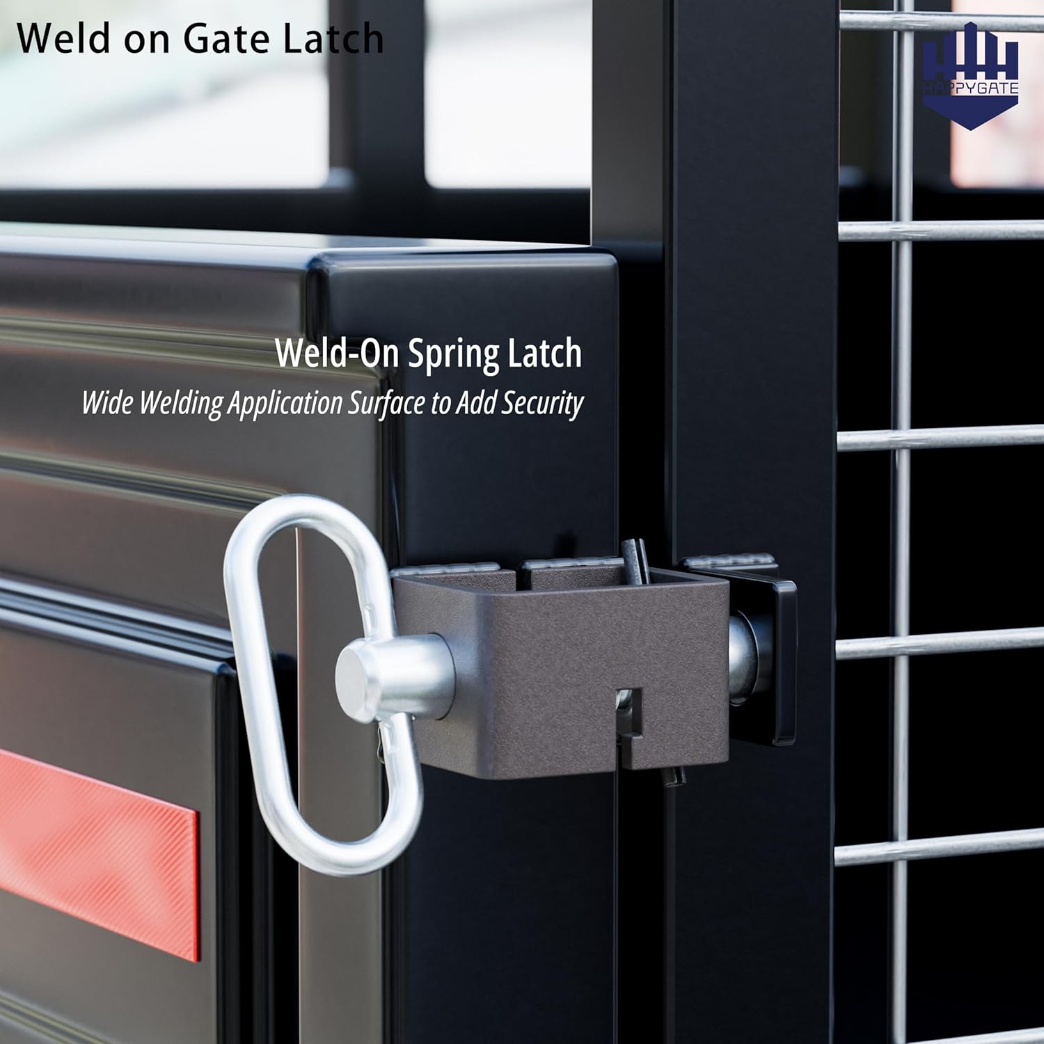 3-1/2'' Heavy Duty Trailer Gate Latch, Universal Spring Latch Assembly, Weld-On Spring Loaded Latch, Trailer Latch Spring Latch Lock with Plain Tube for Tracks, Ramp Doors, Pack of 2