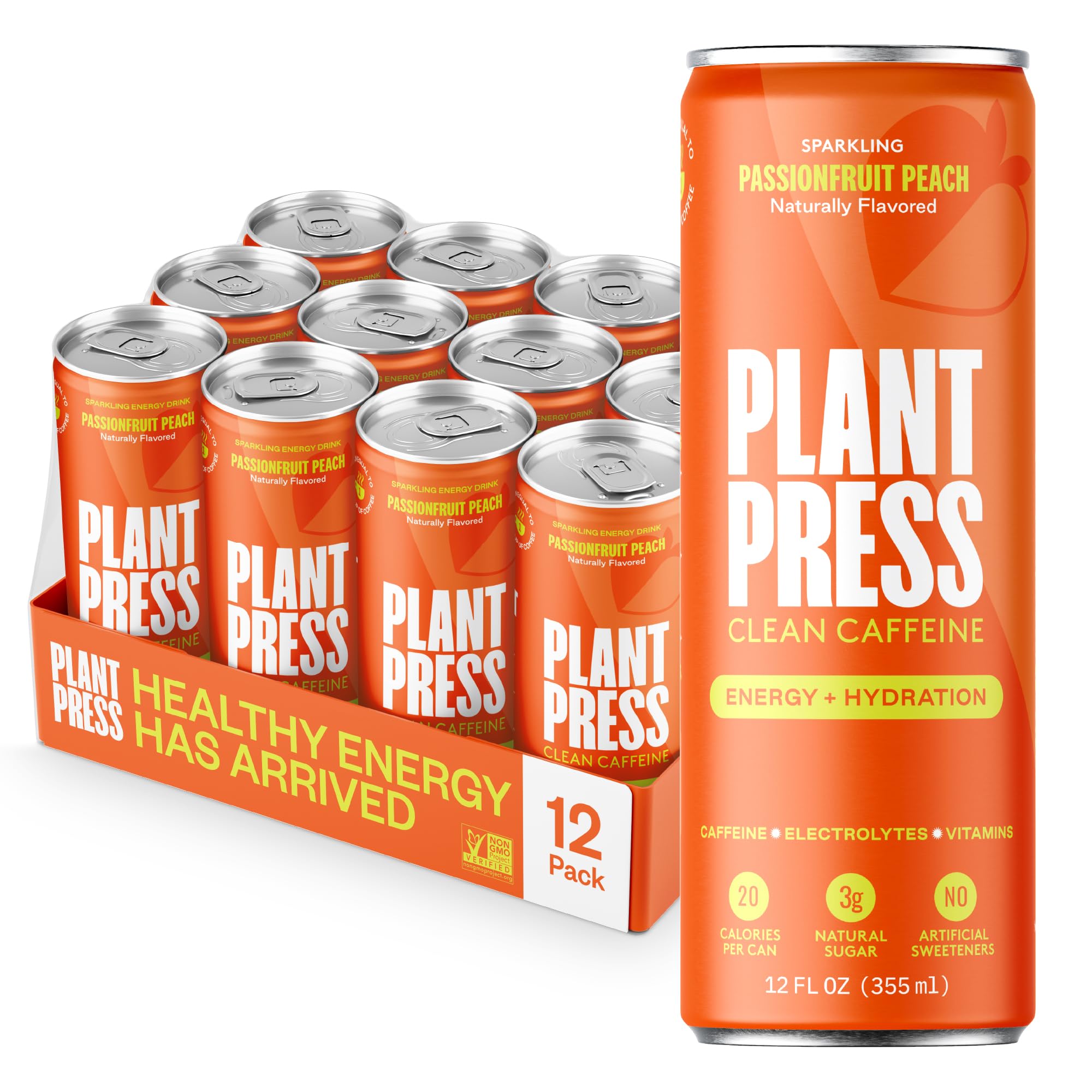 Amazon.com : Plant Press - Organic Energy Drink, 100 mg Caffeine