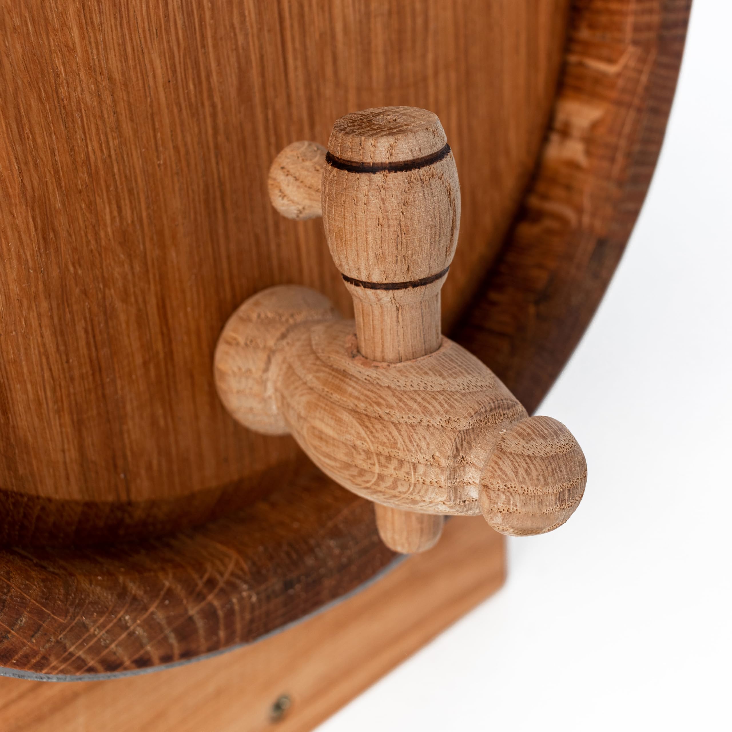 Barril Madera 50L - Barril Pequeño de Roble para Alcohol - Barrica de Vino - Mini Bar con Dispensador de Whisky - Barril Vino 50 litros - Ideal para Degustaciones o como Regalo