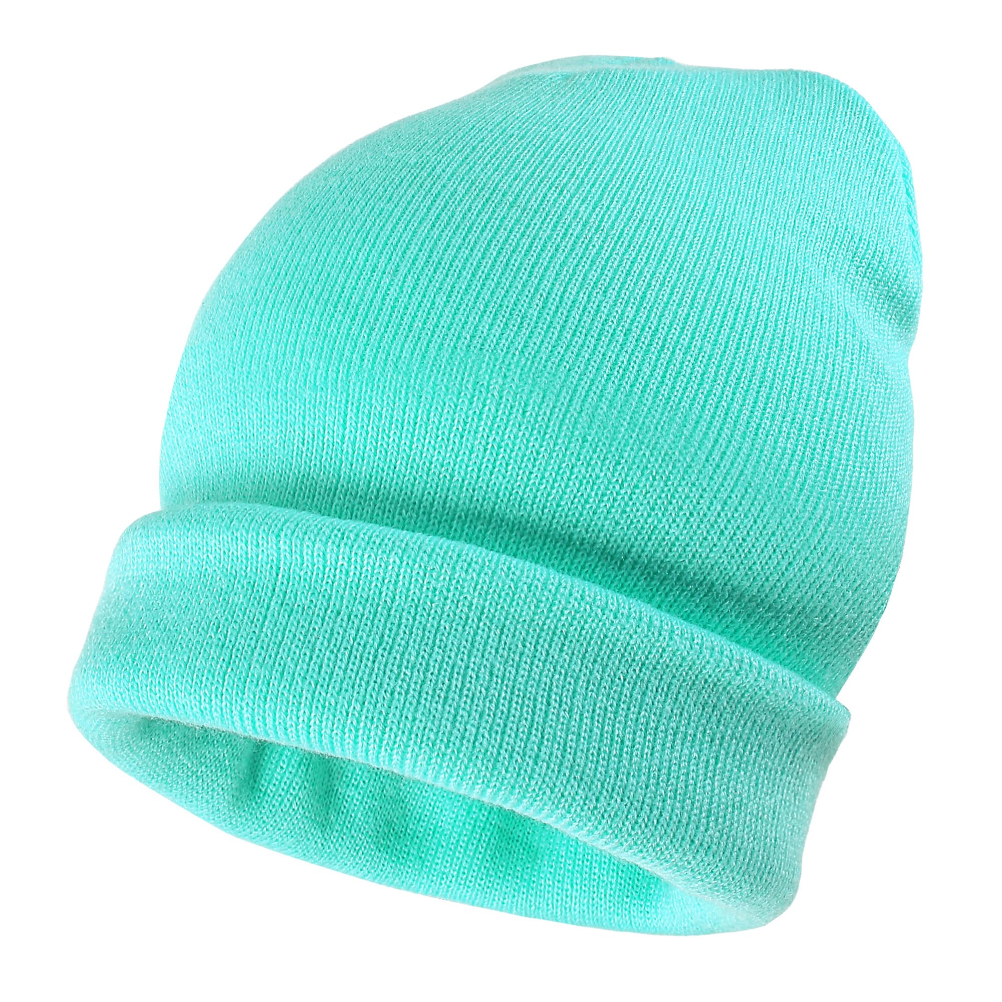 Gelante Mężczyźni kobiety ciepła dzianinowa czapka z mankietami zwykła czapka beanie czapka z czaszką.