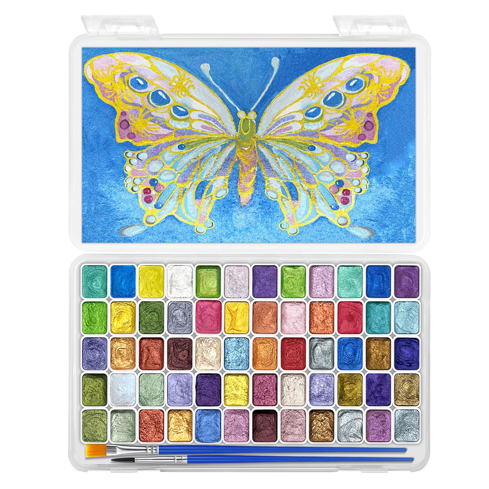 Shifting Watercolor Paint Set - 20 Colors, Metallic & Glitter -18