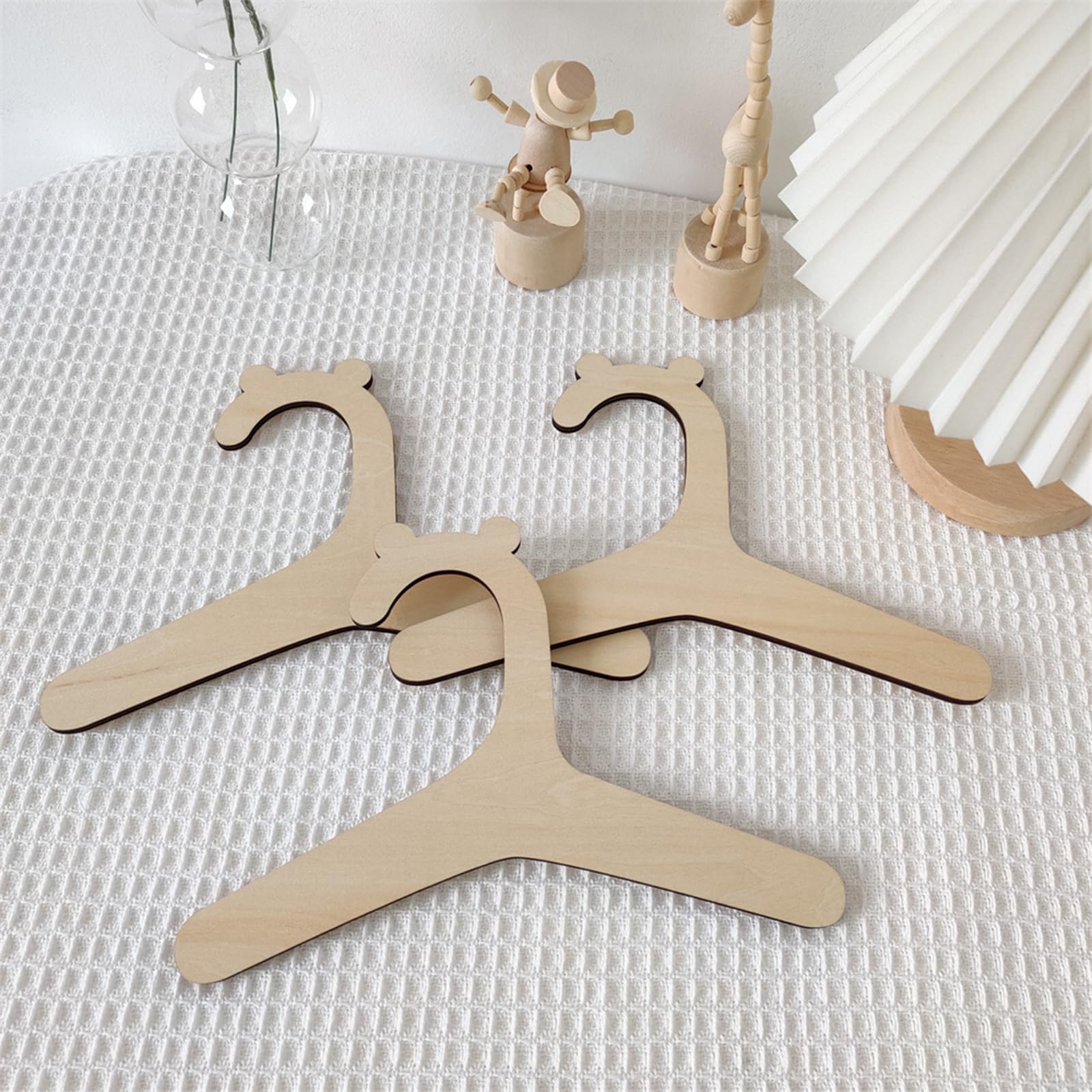 Appendiabiti Bambini In Legno - 20 Pezzi Impilabili Antiscivolo - Per Maglioni, Pantaloni E Vestiti - Foto 2