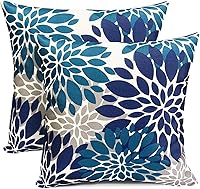 Vista 26 de Juego de 2 fundas de almohada decorativas de 18 x 18 pulgadas, fundas de almohada decorativas para sofá, sala de estar, exterior, funda de almohada