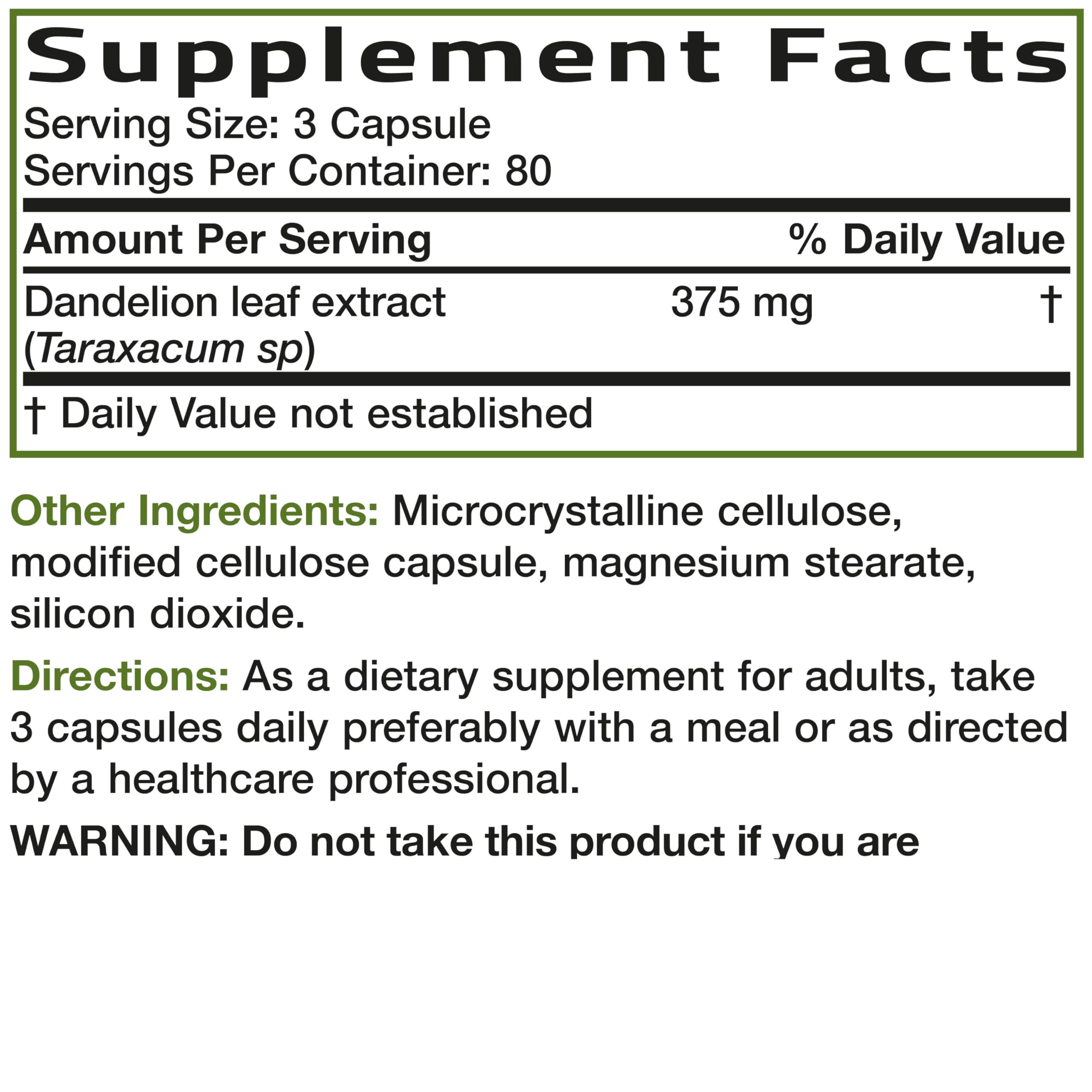 Bronson Dandelion Extract Liver & Digestive Support, 240 Capsules — Amazon image 6