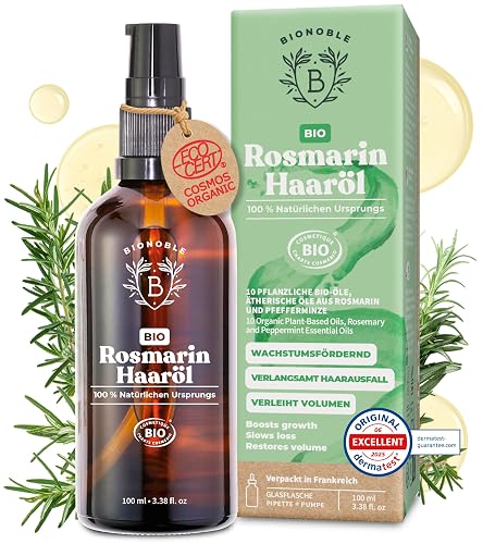 BIONOBLE Rosmarinöl Haare Bio - Haaröl Wachstum, Kopfhaut Öl, Bart