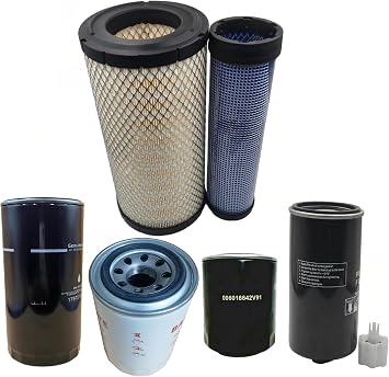 Sincerity 006000456F1 006000455F1 006016642V91 006018618D1 12305152100 15532302100 Filter Kit Compatible with Mahindra Tractor 2555 HST Cabin T4, 2555 HST T4