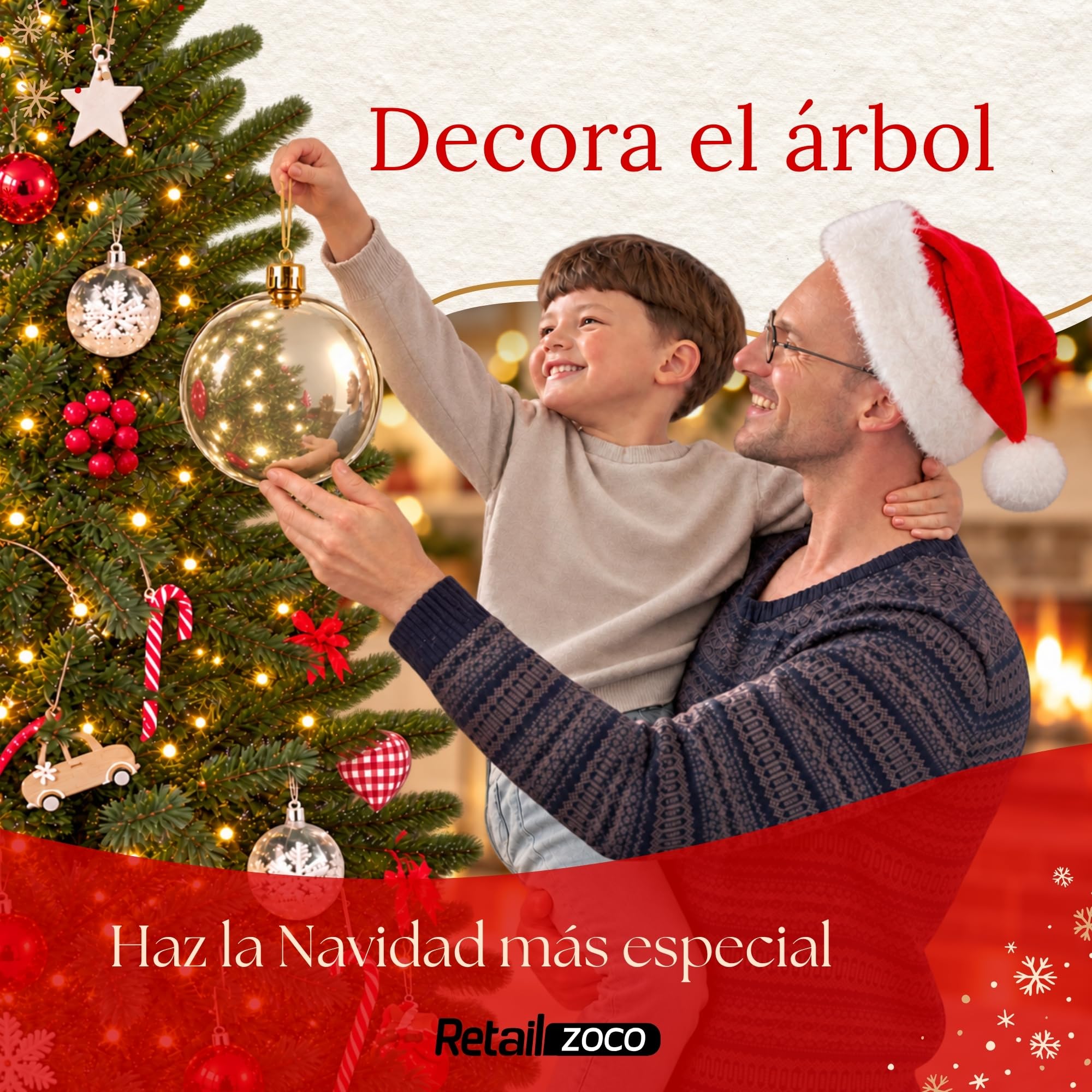 Bolas de Navidad, Adornos Arbol Navidad, 4 Piezas, Perla - imagen 3