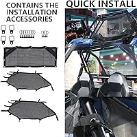 Vista 3 de Red para Ventana de ATV/UTV Protector de Malla para Jaula Trasera Enrollable + Derecha + Izquierda Cubierta de Red Protectora de Sombra para Ventana