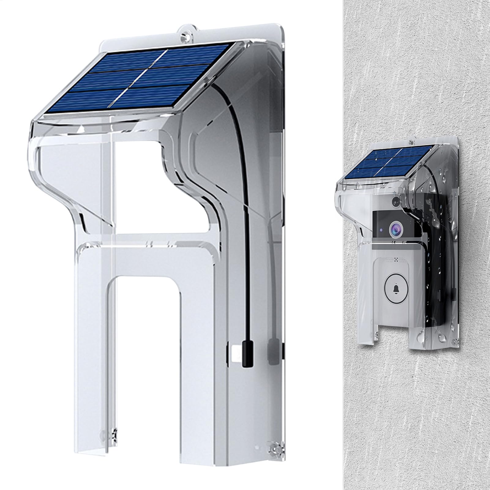 Ring Doorbell Cover - Escudo de cámara inteligente, protector exterior | Carcasa protectora de timbre impermeable, caja de video a prueba de lluvia, accesorio de seguridad resistente a la intemperie