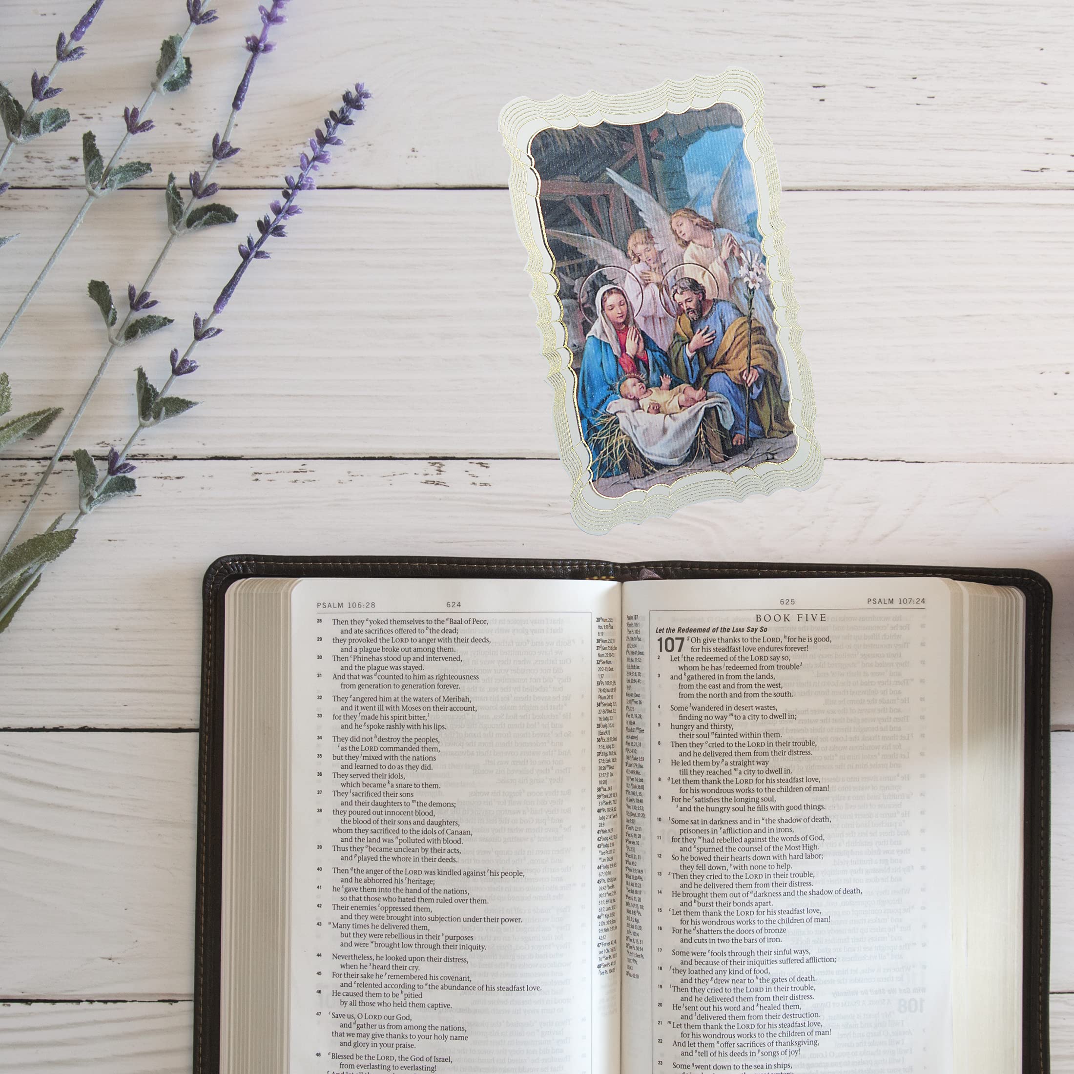 Christmas Nativity Prayer Cards - Holy Family With Christmas Prayer 10 Pack 2.5x4.3 Inches