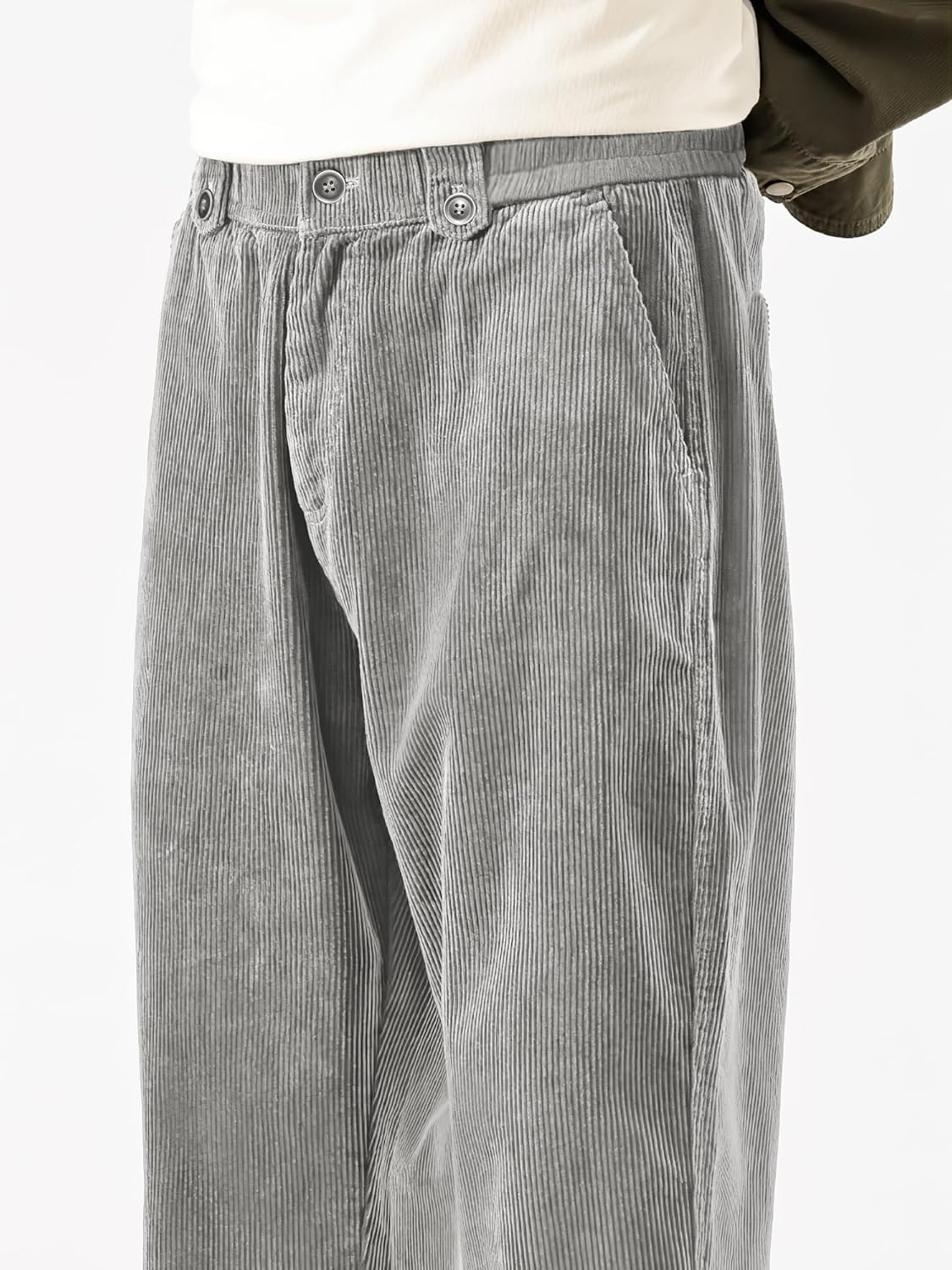 HOTake Men's Casual Loose Fit Stretch Corduroy Pants - Image 2