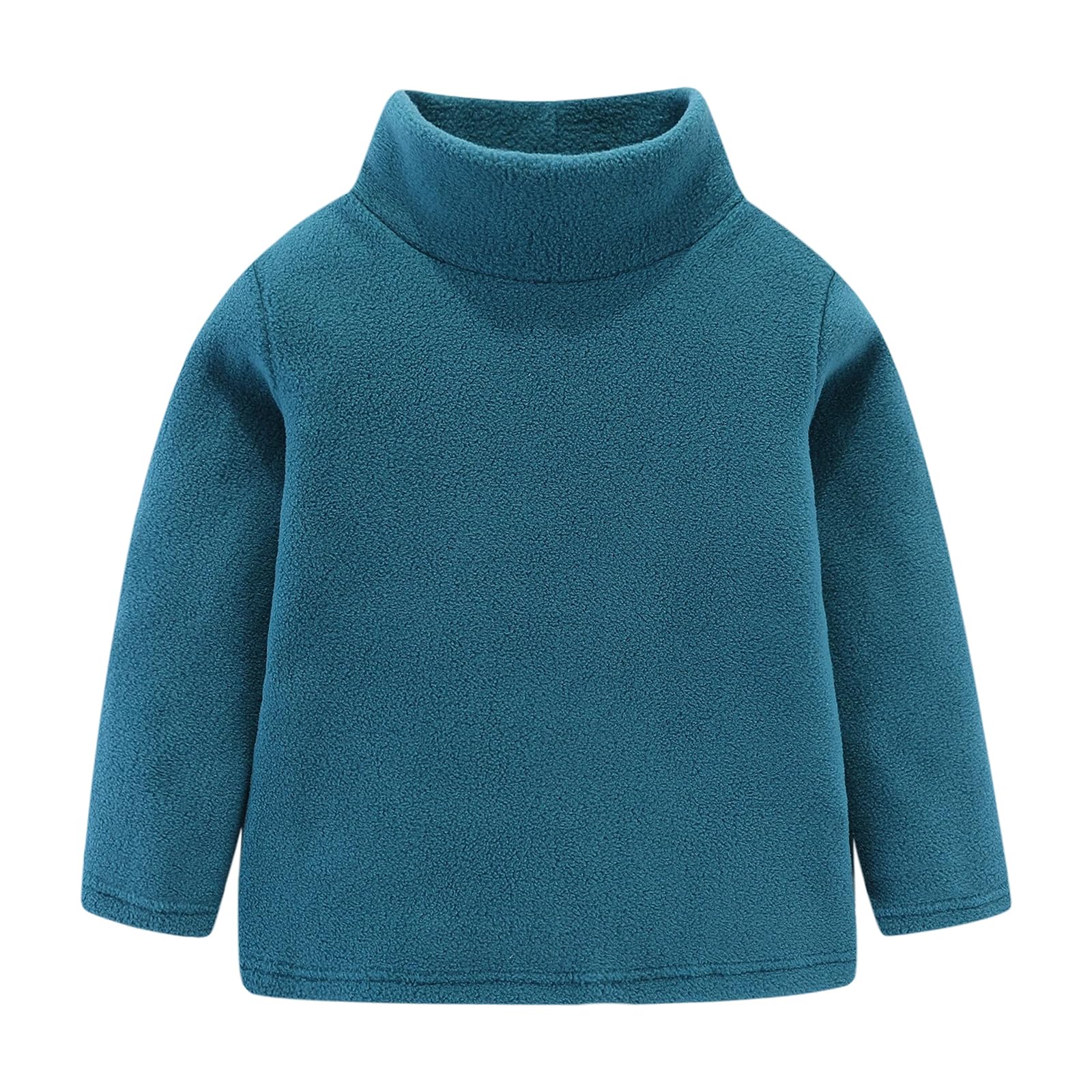 Mud Kingdom Kids Fleece Shirts High Collar Soft Tops Unisex