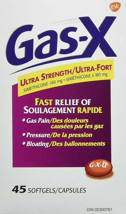 GasX UltraStrength Softgels for Gas Relief, Bloating, and Pressure