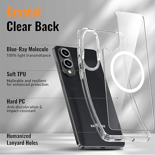 Vista 158 de Oterkin Funda transparente para Samsung Galaxy S24 Ultra, [20 veces antiamarilleamiento] S24 Ultra con 4 bolsas de aire integradas, protección