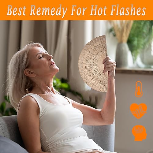 Miniatura 6 de 12 abanicos plegables de mano de sándalo con borla para bodas, baby shower, cumpleaños, decoraciones de fiesta. (02-Genérico)