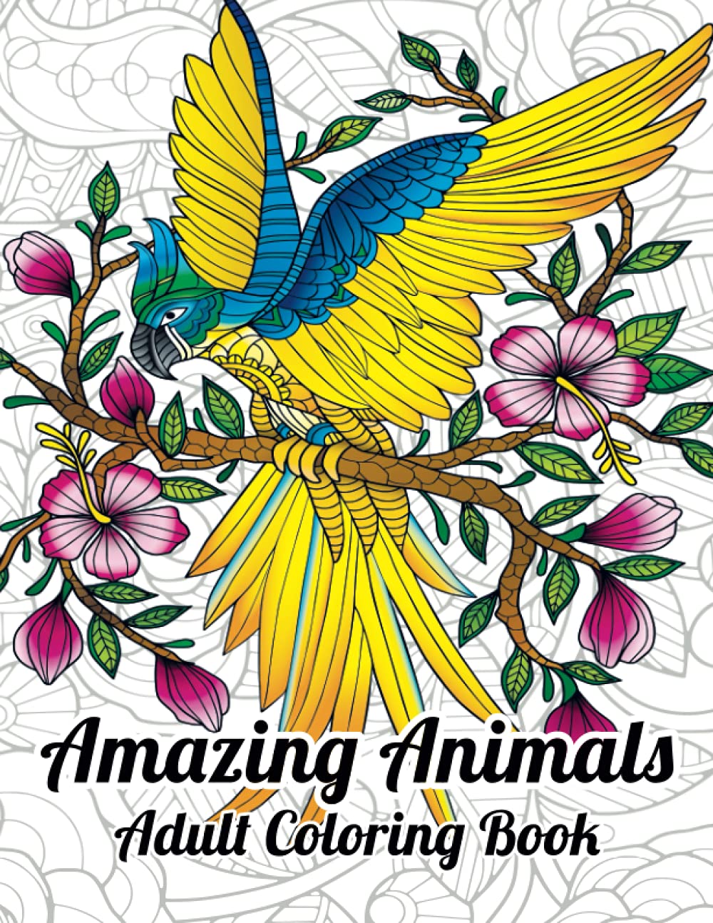 Amazing Animals Adult Coloring Book: Anxiety and Stress Relief Art Therapy for Men and Women | Over 50 Beautiful Designs to Color