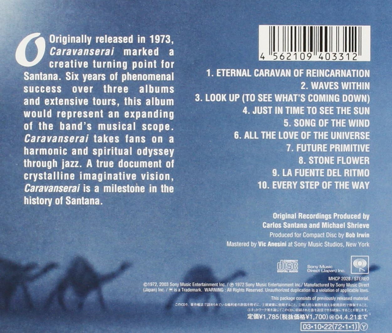SANTANA - Caravanserai - Disque CD