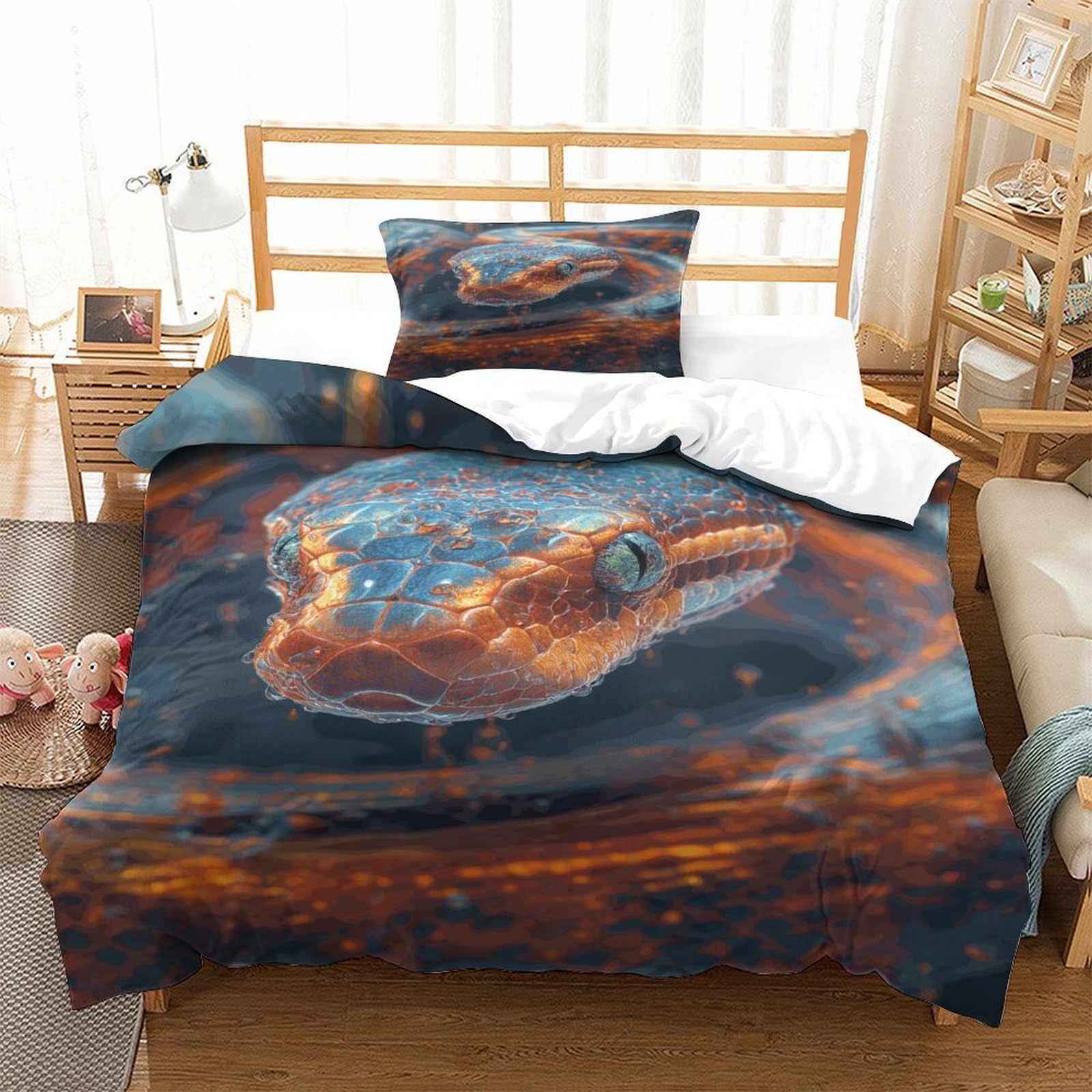 P1S9U7W5Y 3D Printed Galaxy Dragon Duvet Cover Set 3pcs Microfiber Space Dragon Bedding Set Single（135x200cm）