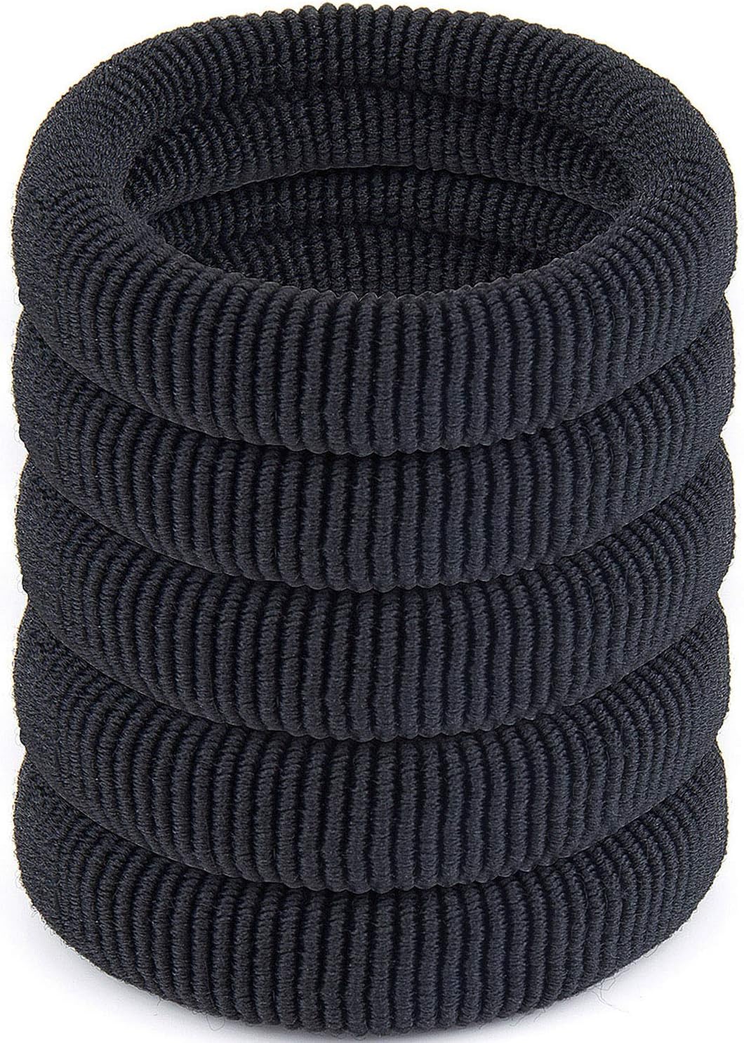 ZWOOS50 Pieces Hair Bands - Hair Elastics No Metal Elastic Soft for Big Heavy Curly Hair