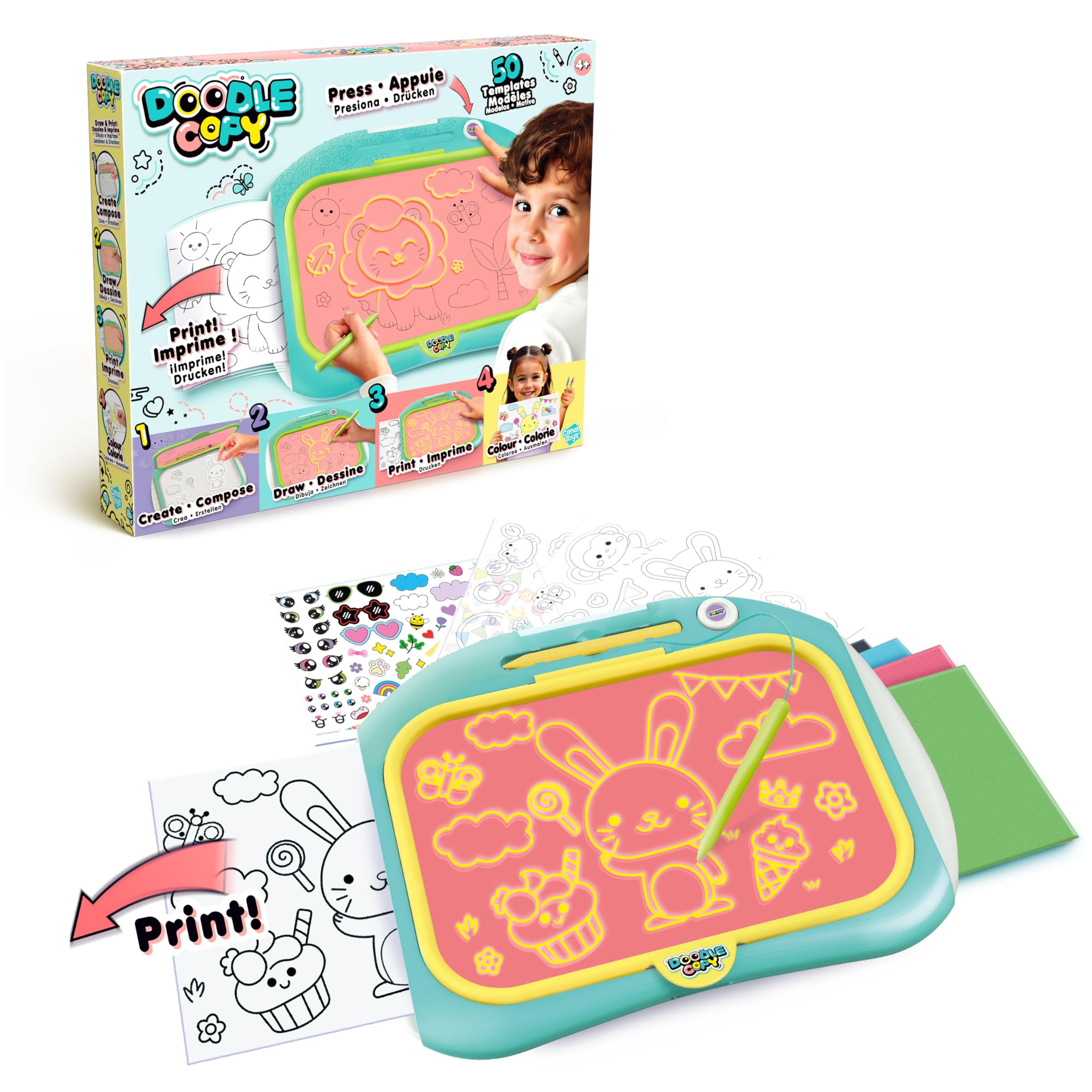Doodle Copy Canal Toys Pad for Children | Drawing Board with 50 Templates | Compose, Draw, Print & Colour | Creative Drawing OR Crative Doodle for Kids Aged 4+ | Creative Drawing Activity  LIT 004